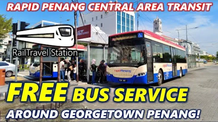Preview image for the video "پینانگ جارج ٹاؤن میں مفت بس! 🇲🇾🚌 ریپڈ پینانگ سینٹرل ایریا ٹرانزٹ (CAT) جیٹی → کومٹار".