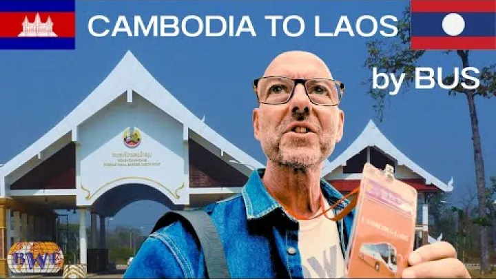 Preview image for the video "Cizinci překračující pozemní hranici z Kambodže do Laos autobusem".