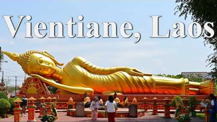 Preview image for the video "Ztraceni ve městě Vientiane, Laos: Pha That Luang a místní atmosféra | 4K procházka s ambientním zvukem".