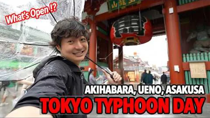 Preview image for the video "Tyfondag i Tokyo! Rejsetips og den virkelige situation (Tokyo Station, Asakusa, Ueno og Akihabara) Afsnit 640".
