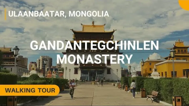Preview image for the video "STÆRSTA BÚDDÍSKA KLAUSTRIÐ Í Mongólía | GANGA UM GANDANTEGCHINLEN-KLAUSTRIÐ, Ulaanbaatar".