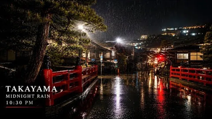 Preview image for the video "Takayama هیدا در ساعت 10:30 PM — پیاده‌روی نیمه‌شب زیر باران در شهر قدیمی Jepun [4K] | پیاده‌روی آرام".