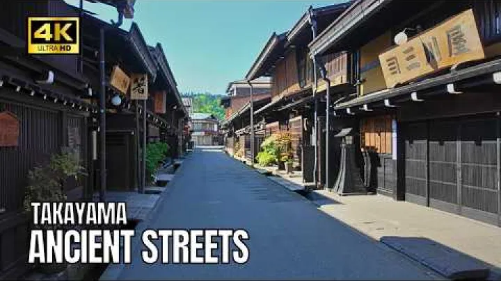 Preview image for the video "TAKAYAMA, Japonia – סיור הליכה ב-4K עם ASMR: בוקר מרענן ועיירת סמוראים שקטה".
