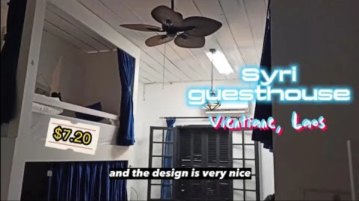 Preview image for the video "Penzion Syri Guesthouse. Hostel ve městě Vientiane, Laos za 7,2 $. Levné baťůžkaření".