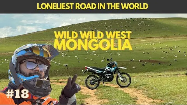 Preview image for the video "#18 La strada più solitaria del mondo: il selvaggio West di منغوليا #silkroadtrip".