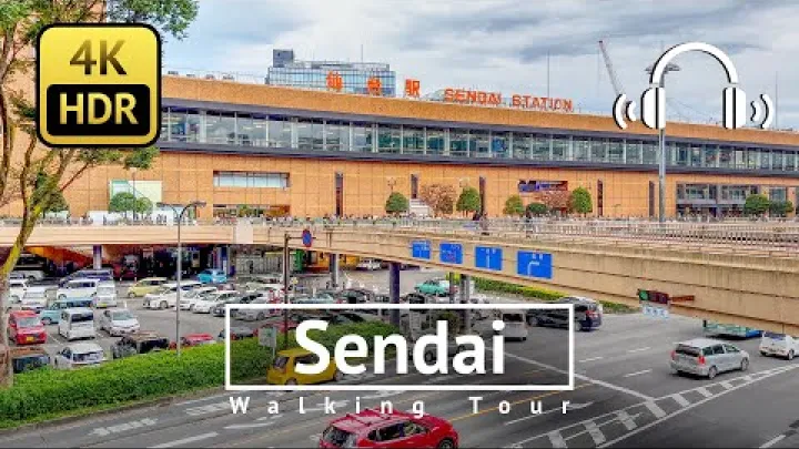 Preview image for the video "Największe miasto regionu Tōhoku: spacer po Sendai — prefektura Miyagi, Japonia [4K/HDR/binauralny]".