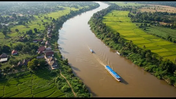 Preview image for the video "1. den – Pomalá loď na řece Mekong v Laos".