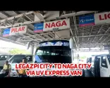 从菲律宾比科尔的黎牙实比市到那牙市：乘坐UV Express面包车2小时旅程，沿途风景各异