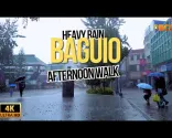 Heavy Rain Afternoon Walk in Baguio City