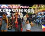 4K Vigan jalutuskäik: Jõulumeeleolu ajaloolisel Calle Crisologol, Vigan, Ilocos, Filipiinid🎄