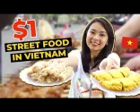 Gatvės maistas iki 1 $ mieste Hanoi, Vietnamas – gatvės maisto meniu už dolerį