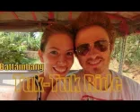 Giro in tuk-tuk a Battambang, Cambogia (giro in motocarrozzetta nella campagna della Cambogia)