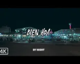 Biên Hoà - Spacer po ulicach po zmroku - Piesza wycieczka - 4K
