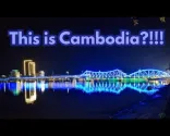 Ein Spaziergang durch Kampot in Kambodscha bei Nacht