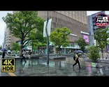 Namba: Tältä 오사카시 näyttää sadepäivänä | Kävelykierros | 4K | HDR